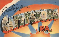 Greetings from Gettysburg Postcard