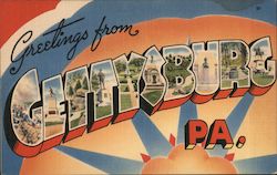 Greetings from Gettysburg Pennsylvania Postcard Postcard Postcard