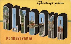 Greetings from Altoona Pennsylvania Postcard Postcard Postcard