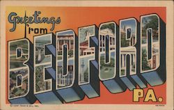 Greetings from Bedford Pennsylvania Postcard Postcard Postcard