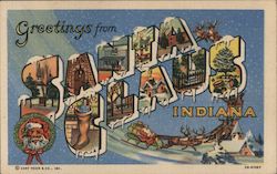 Greetings from Santa Claus Indiana Postcard Postcard Postcard