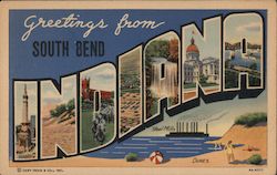 Greetings from South Bend Postcard