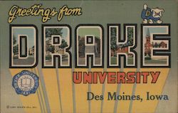 Greetings from Drake University Des Moines, IA Postcard Postcard Postcard