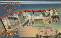 Greetings from Indiana Postcard