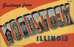 Greetings from Woodstock Illinois Postcard Postcard Postcard