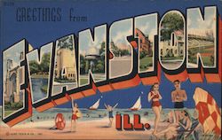 Greetings from Evanston Postcard