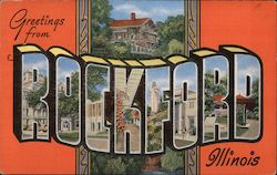 Greetings from Rockford Postcard