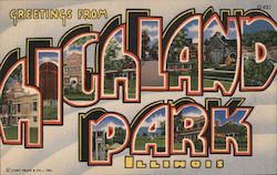 Greetings from Highland Park Postcard