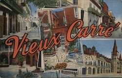 Greetings from Vieux Carré New Orleans Louisiana Postcard Postcard Postcard
