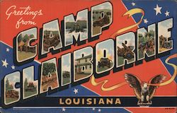 Greetings from Camp Claiborne Postcard