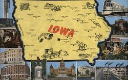 Greetings from Iowa Postcard