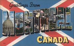 Greetings from Montreal Quebec Canada Postcard Postcard Postcard