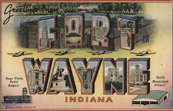 Greetings from Fort Wayne Indiana Postcard Postcard Postcard