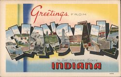 Greetings from Evansville Postcard