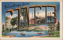 Greetings from Maine Postcard