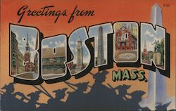 Greetings from Boston Postcard