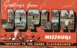 Greetings from Joplin Missouri Postcard Postcard Postcard