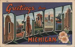 Greetings from Detroit Postcard