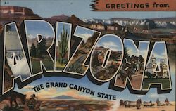 Greetings from Arizona Postcard Postcard Postcard