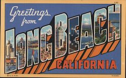 Greetings from Long Beach California Postcard Postcard Postcard