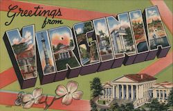 Greetings from Virginia Postcard Postcard Postcard