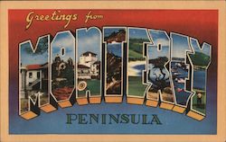 Greetings from Monterey Peninsula Postcard