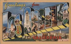 Greetings from Los Angeles California Postcard Postcard Postcard