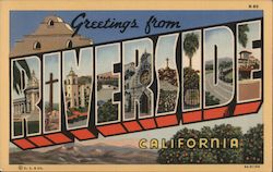 Greetings from Riverside California Postcard Postcard Postcard