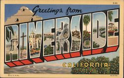 Greetings from Riverside California Postcard Postcard Postcard