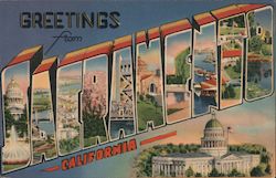 Greetings from Sacramento California Postcard Postcard Postcard