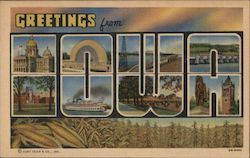 Greetings from Iowa Postcard