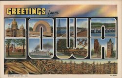 Greetings from Iowa Postcard