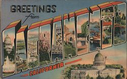 Greetings from Sacramento Postcard