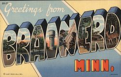 Greetings from Brainerd Postcard