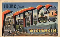 Greetings from Antigo Postcard