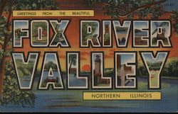 Greetings from Fox River Valley Illinois Postcard Postcard Postcard