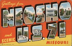 Greetings from Neosho U.S. 71 Postcard