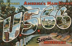 Greetings from U.S. Route 66 Postcard