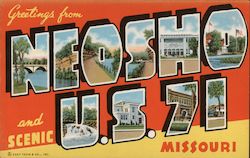 Greetings from Neosho Postcard