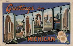 Greetings from Detroit Postcard