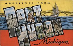 Greetings from Port Huron Postcard