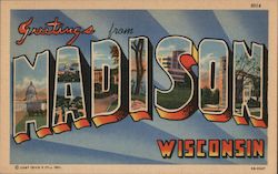 Greetings from Madison Postcard