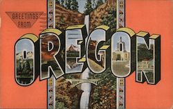 Greetings from Oregon Postcard