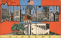 Greetings from Montgomery Alabama Postcard Postcard Postcard
