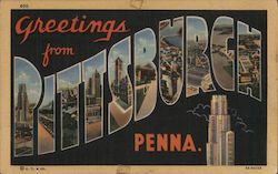 Greetings from Pittsburgh Pennsylvania Postcard Postcard Postcard