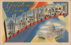 Greetings from Washington Postcard