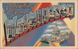 Greetings from Washington Postcard