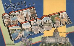 Greetings from South Dakota Postcard