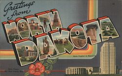 Greetings from North Dakota Postcard