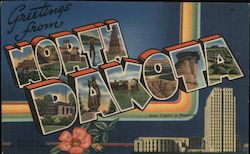 Greetings from North Dakota Postcard